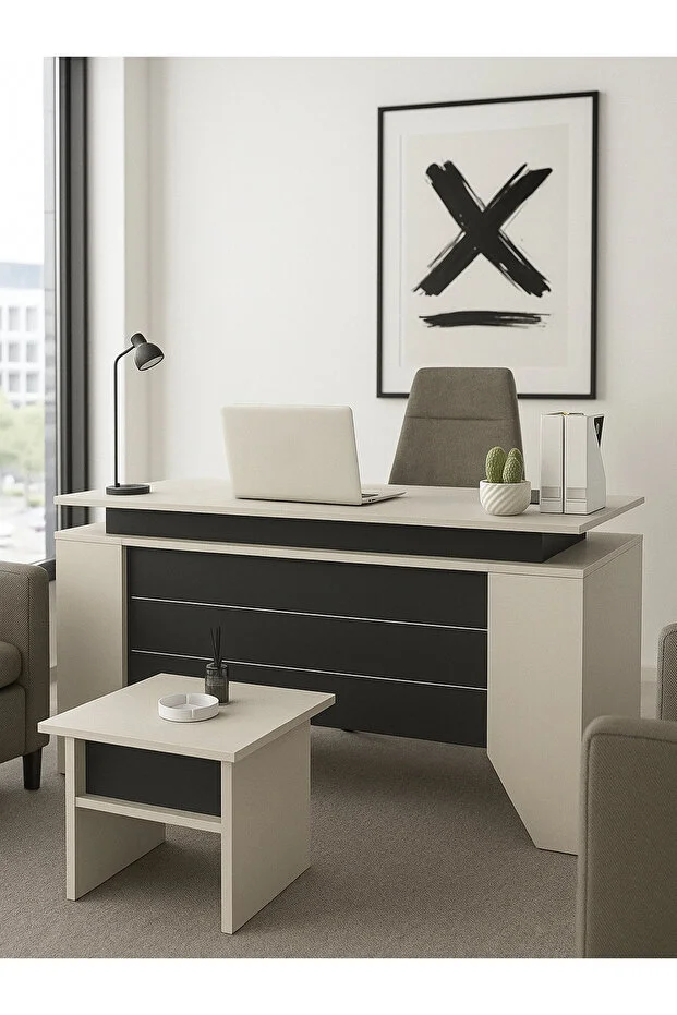 Remida Ofis Masası Çalışma Masası Kumtaşı - Antrasit